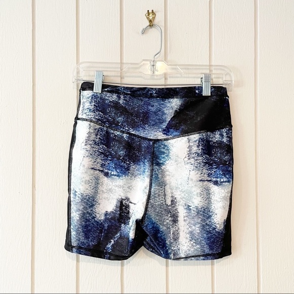 Adore Me Blue, Black and White Mesh Biker Shorts - Picture 5 of 5